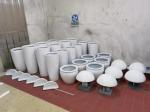 Round Shape Tall Large Fiberglass Flower Pots Customized Logo Printing Resin