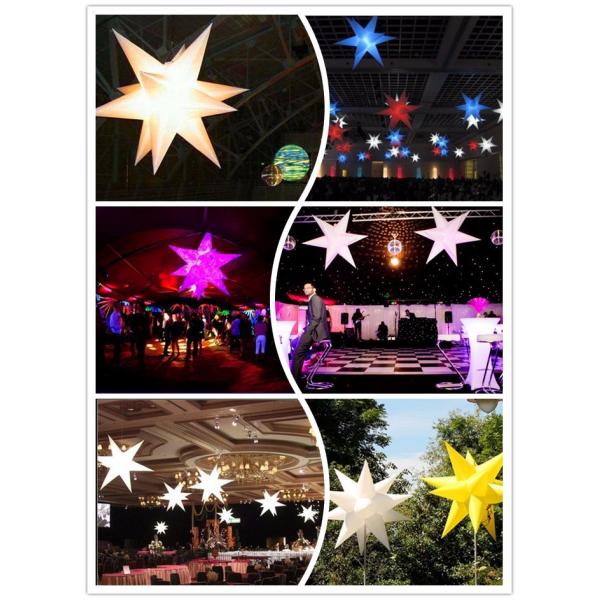 Party Inflatable Star Decoration with 16 Colors LED Light