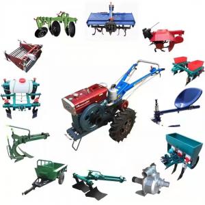 China Mini multi-function 8-22hp hand powered garden yard digger Walking Tractor with tiller factory