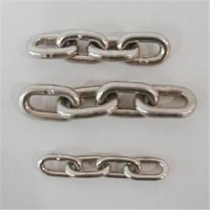 China 8mm 316 Stainless Steel Link Chain for Transmission in Chemical Industry and Durable factory