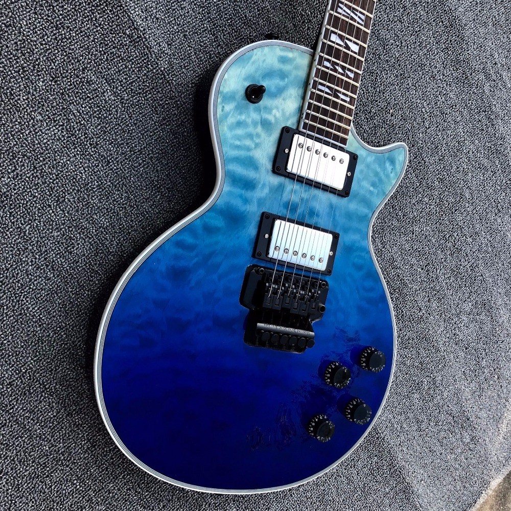 2017 line up custom New CUSTOM SHOP LP blue electric guitar, Rosewood fingerboard