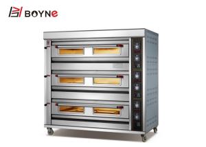 China Standard Commercial 0.9 kg/h Gas Baking Oven Three Deck factory