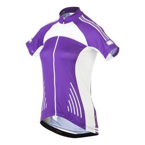 China Purple Color Reflective Sticker Women Cooldry Bike Jersey factory