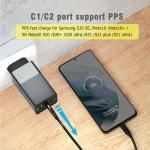Mobile Phone Charger 3 Ports Type c Gan Charger 65w PD Power Delivery PPS QC