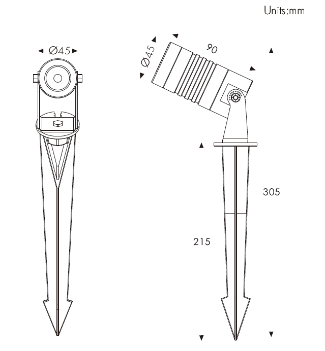 Compact Outdoor LED Spotlight - 2.6W to 6W in Sunset White,Amber, RGB or RGBW color - IP66