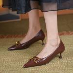 Business Office Ladies Casual Fashion Pointed Toe Non Slip High Heels Shallow