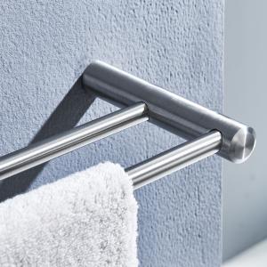 China Heavy Duty Bathroom Towel Bars Sus304 Stainless Steel Bathroom Towel Rack Brushed factory