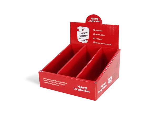 China Mini Retail Tabletop Cardboard Display Stands Boxes With Heart Lung Foundation factory