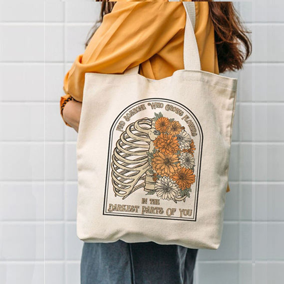Customized Logo Large Organic Cotton Canvas Grocery Shopping Tote Bag for OEM/ODM