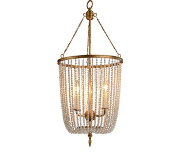 Modernized rustic iron chandelier with wooden beads lampshade (WH-CI-39)