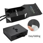 Rectangle Luxury Black Magnetic Gift Box With Paperboard Liner Custom Printing