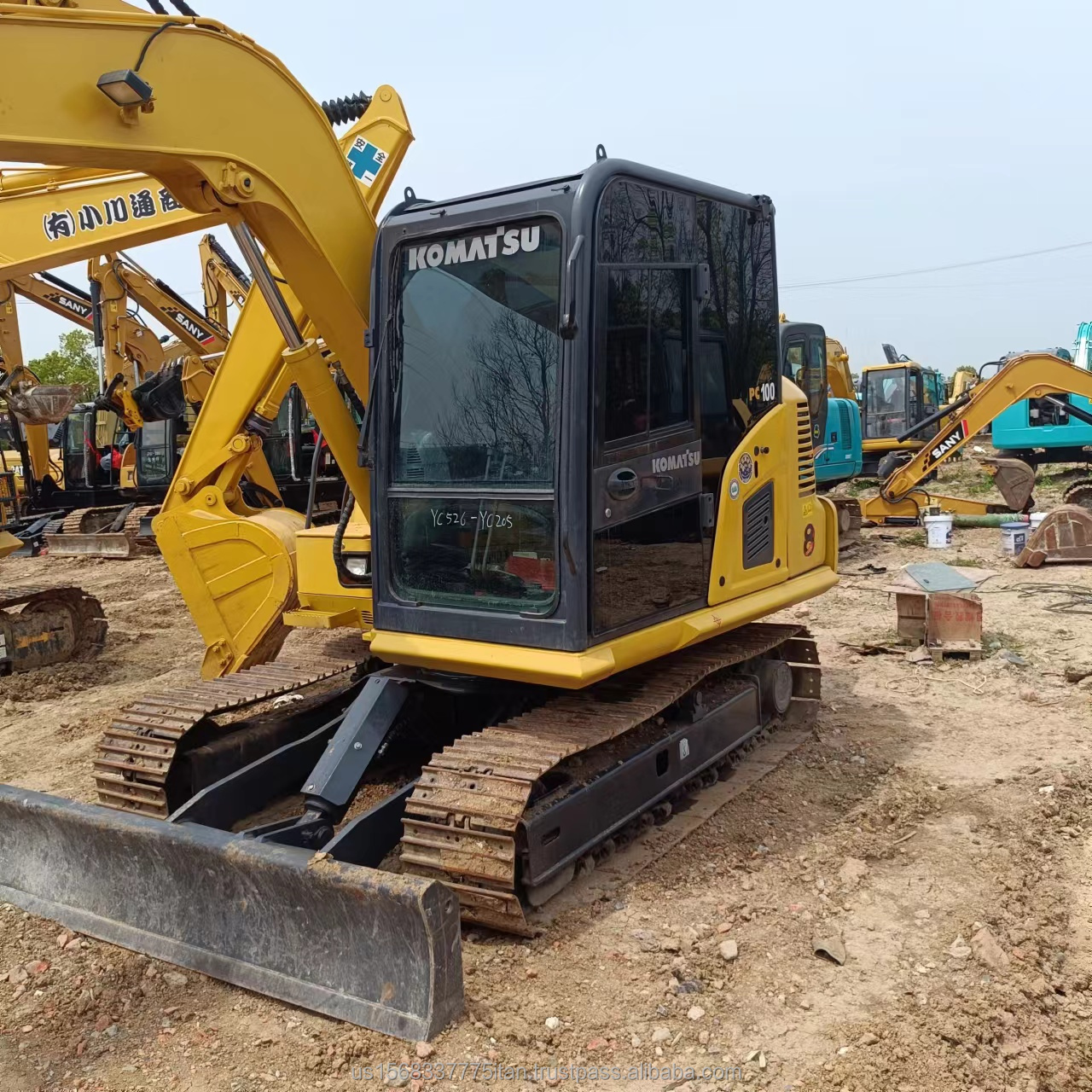Shanghai Used Excavator Komatsu PC100 10 ton Operating Weight Original Hydraulic Cylinder
