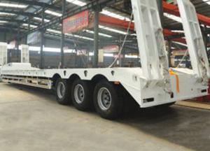 China Jost E100 3 Axles Gooseneck Lowboy/Low Bed/Lowbed Utility Heavy Truck Tractor Semi Trailer factory