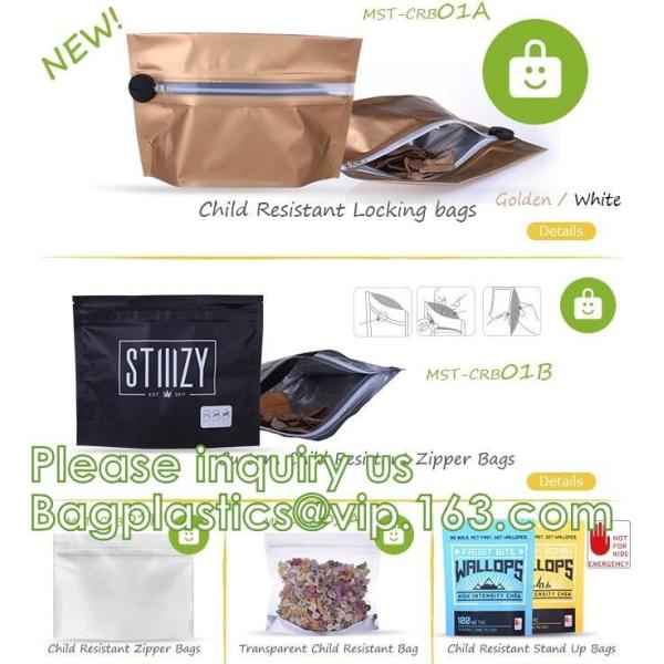 smell proof zipper plastic cookie mylar childproof jokes up customized zipper children resistant airtight runtz peva bag