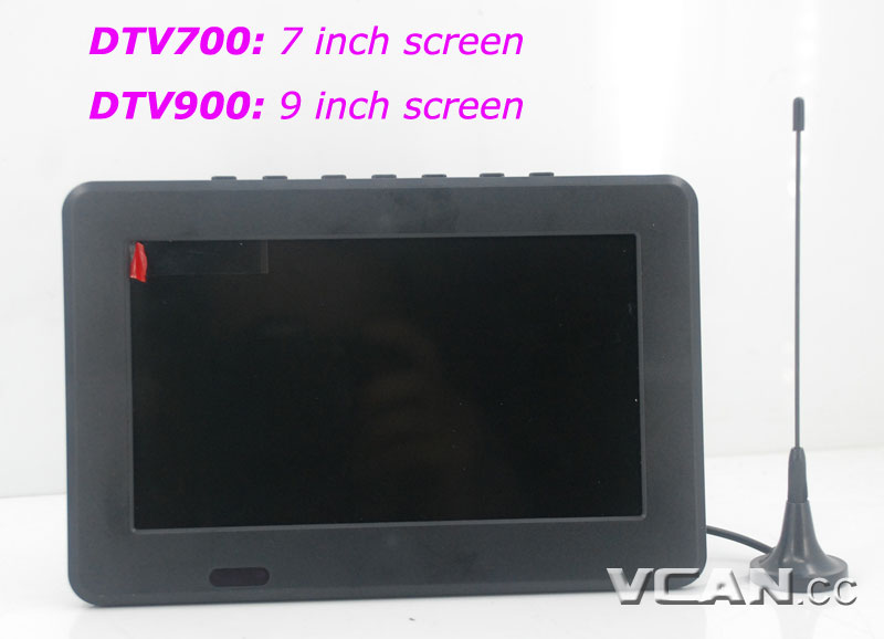 DTV900-DVBT2 9 inch Digital TV Analog TV USB TF MP5 player AV in Rechargeable Battery 