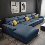 En's Fun Small Apartment Nordic Style Modern Simple Living Room L-Shaped Leather
