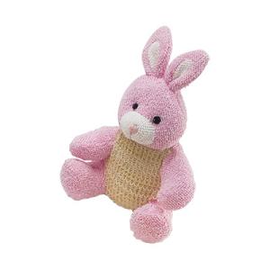 China Pink Rabbit Kids Bath Mitts Wash Cloth Household Toy Scrubber factory