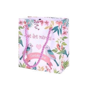 China Low cost wedding gift packaging paper bag logo print cash on sale customsied factory
