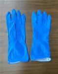 Spray Flocklined M60g Blue Household Rubber Gloves For Cleaning