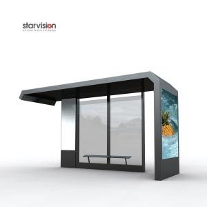 China Easy Installation Smart Bus Shelter Integrate Advertising For Urban City factory