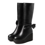 S039 Original handmade boots, knight boots, leather and velvet flat-bottomed