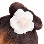 Pure White Polyester Flower Headpiece for Decoration Dance Wear Accessories