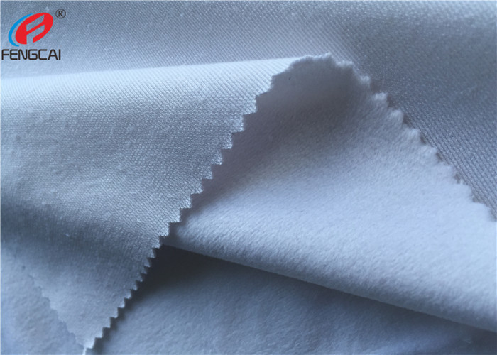 Soft Polyester Grey Minky Fabric / Knitted Velboa Fabric For Toy , 170cm Width