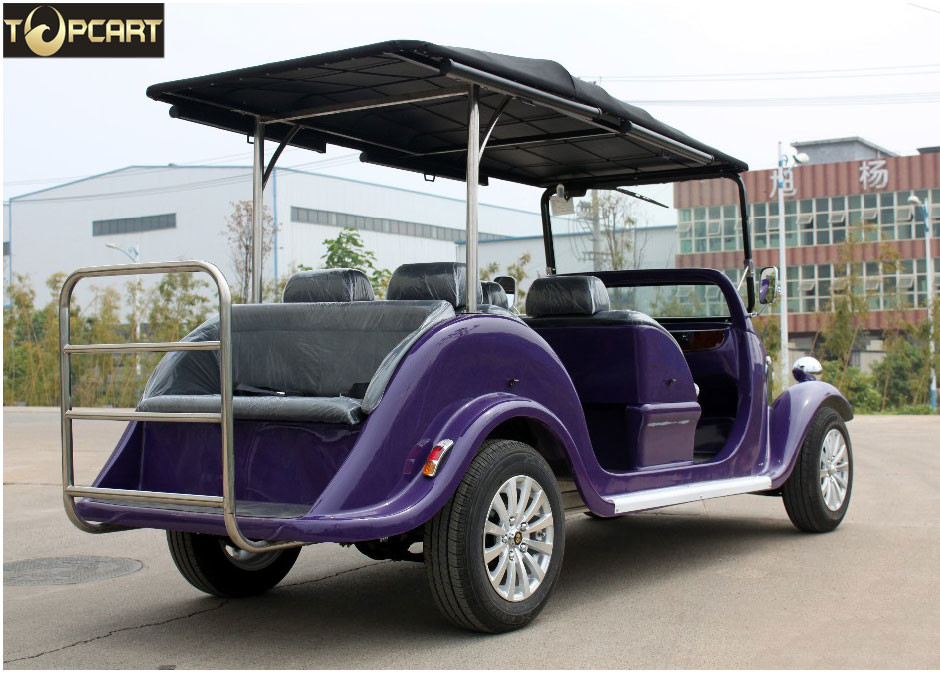 High Performance Classic Golf Cart 4 Passenger Electric Buggy Car With Purple Color