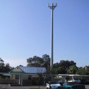 China Broadcasting Telecommunication Monopole Steel Tower Painting factory