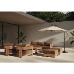 Modern Stylish Natural Teak Wood Lounge Sofa for Hotel Outdoor Patio Furniture