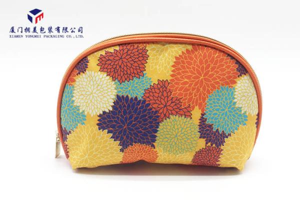 Semicircular Shape Women Fashion Fabric Makeup Case Unique Design 19X5X14cm
