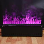 Freestanding Electric Fireplace 3D Flame Steam Fireplace With Overheating