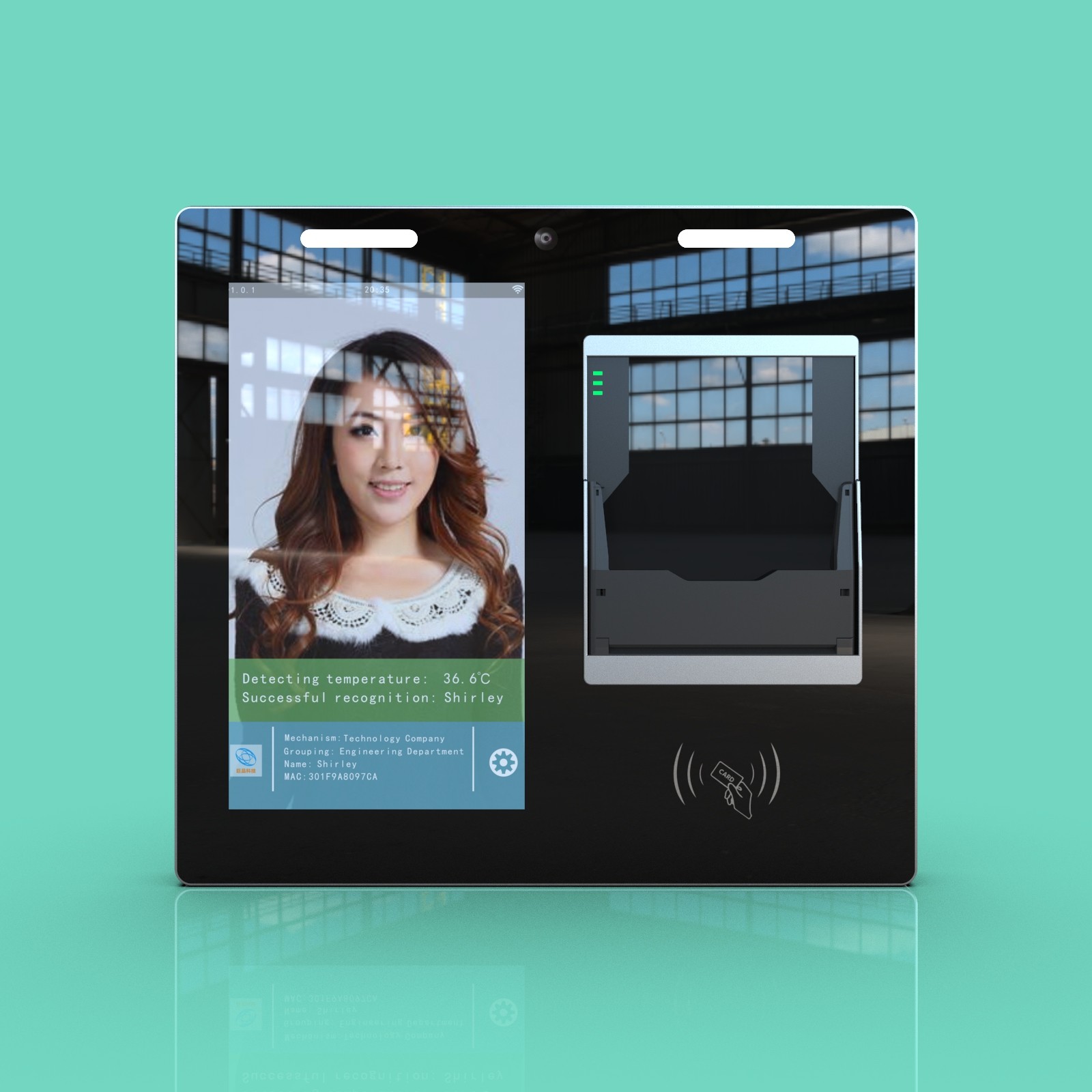 JP1304 13-Inch Wall-Mounted Passport Recognition Access Control Machine integrates Optical Character Recognition (OCR)