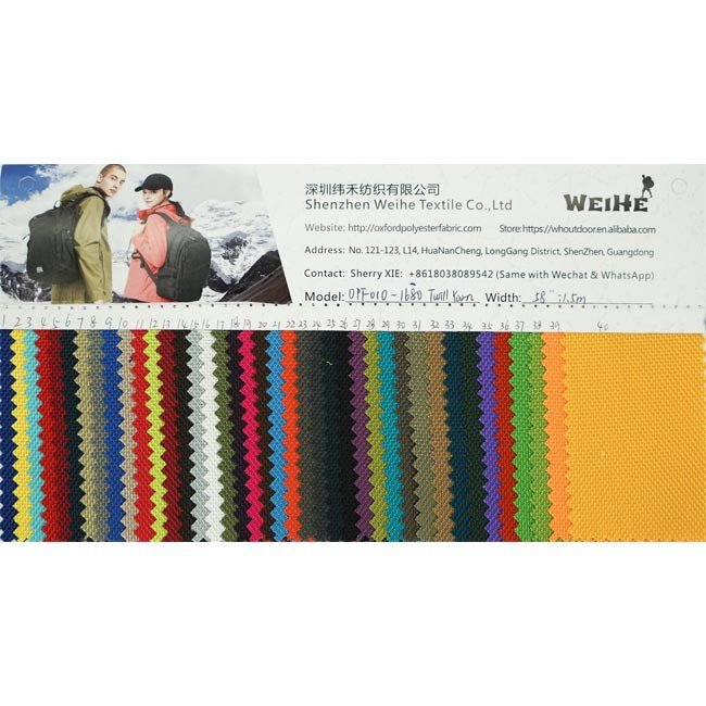 Nylon PU Twin Yarn Waterproof Oxford Fabric Rapid Dyeing Woven
