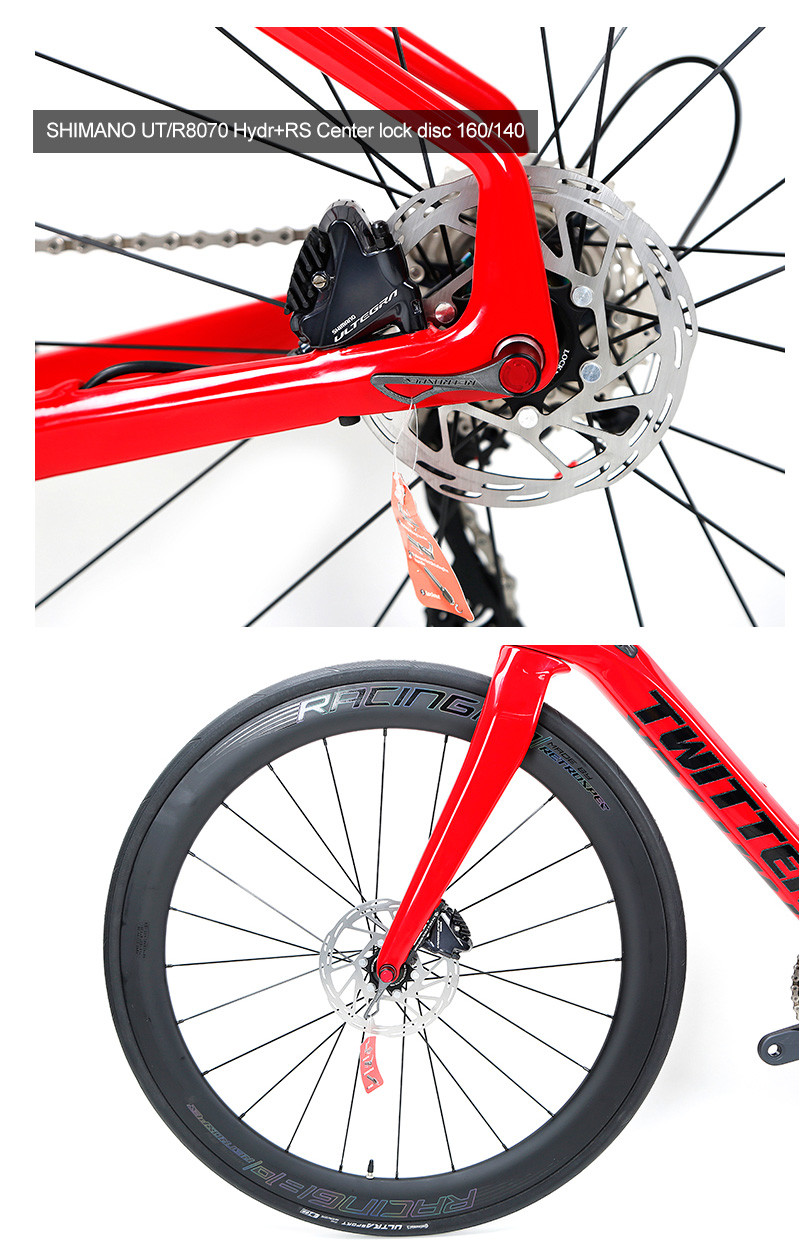 Twitter Full Carbon Road Bike T900 Frame R8020 22S 50mm Height Rim