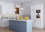 European Style Kitchen Modern Modular Kitchen Cabinets Blue Color Island And