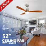 Low Noise Anti Corrosion Color Changing Ceiling Fan With 110v AC Motor