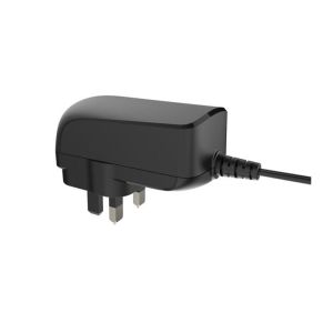 Black UK Plug Wall Mount Power Adapter 12V 2A With CE EMC Approvals