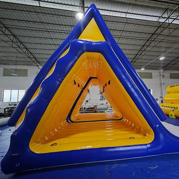 China High Quality Inflatable Water Triangle Slide Inflatable Floating Lake Slide factory