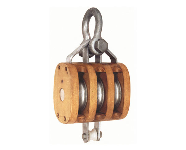 China JTWP-B3 Regular Wood Pulley Triple Wheel and Shackle for Durable and Versatile Mechanical Lifting Devices factory