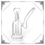 Mini Borosilicate Glass Water Bubbler Showerhead Percolator With Glass Nail
