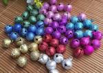 wrinkle colorful Brass bell, metal jingle bell for Christmas decoration supplier