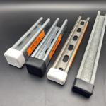 White Black 41x41 41x21 Rubber pvc Strut Channel over End Cap