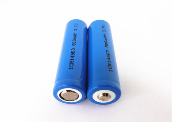Flashlight Small Lipo Battery , 14500 Rechargeable Lithium Ion Battery 3.6v / 3