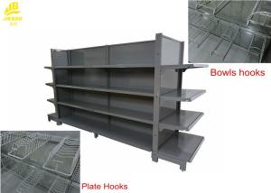 China Metal Frame Gondola Shelving System / Wall Side Hardware Store Racks factory