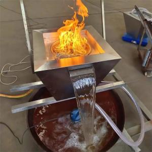 China Remote Ignition Stainless Steel Gas Burning Water Fire Bowls For Swimming Pool factory