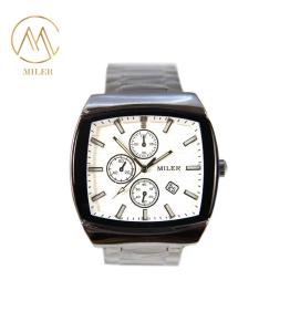 China Concise Style Quartz Wirstwatch Calendar Display Stainless Steel Strap Watches factory