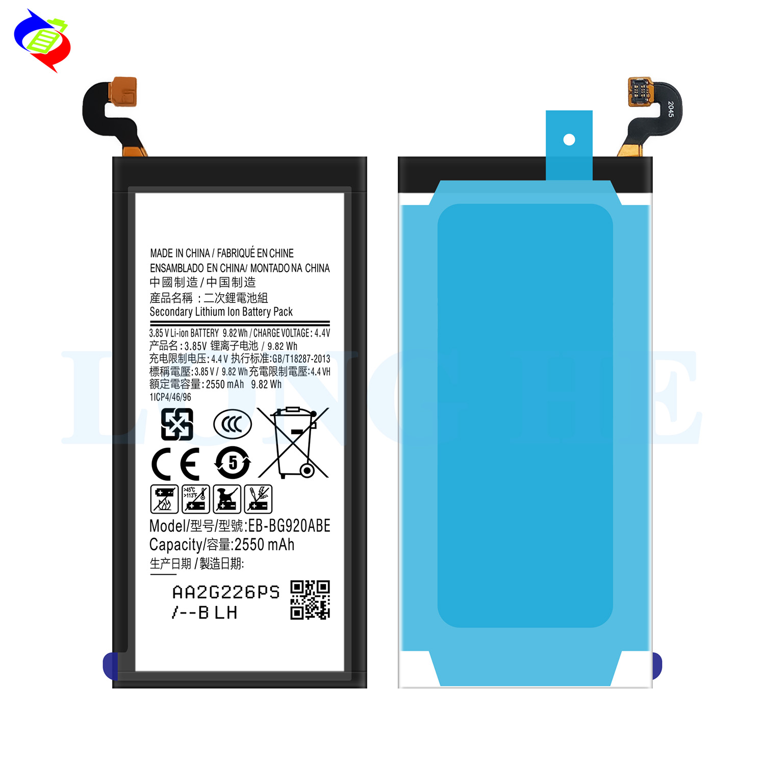 Double IC Protection Mobile Phone Battery for Samsung Galaxy S6 G9200 G9206 EB-BG920ABE