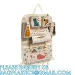 Car Backseat Organizer With Table Holder, Storage Pockets Seat Back Protectors