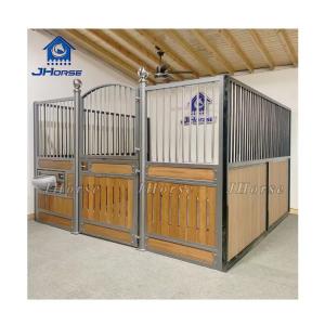 China European Horse Stalls with Welded Bamboo Front Panels Customizable 4.0m Length Galvanized Finish factory